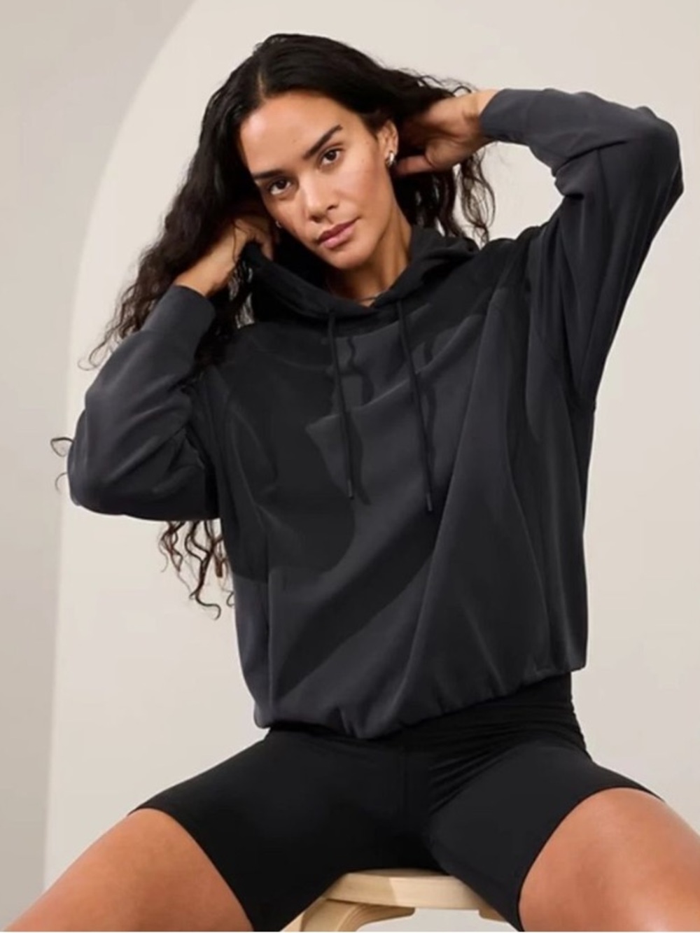 Athleta Seasoft Bubble Hem Hoodie